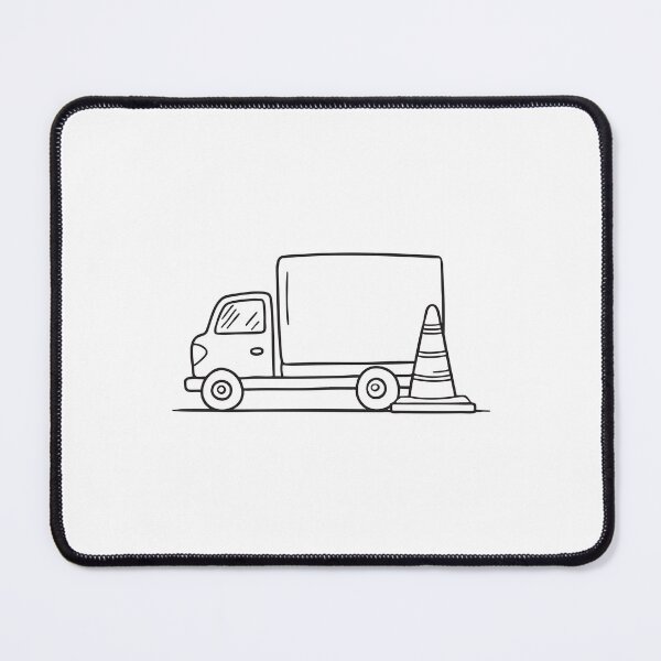 Item preview, Traffic Cone Beside Parked Truck designed and sold by rasagamastore.