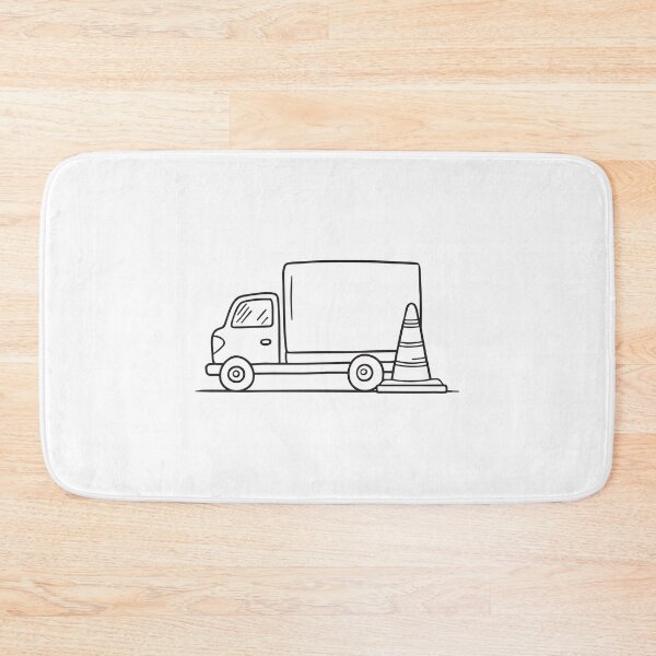 Item preview, Traffic Cone Beside Parked Truck designed and sold by rasagamastore.