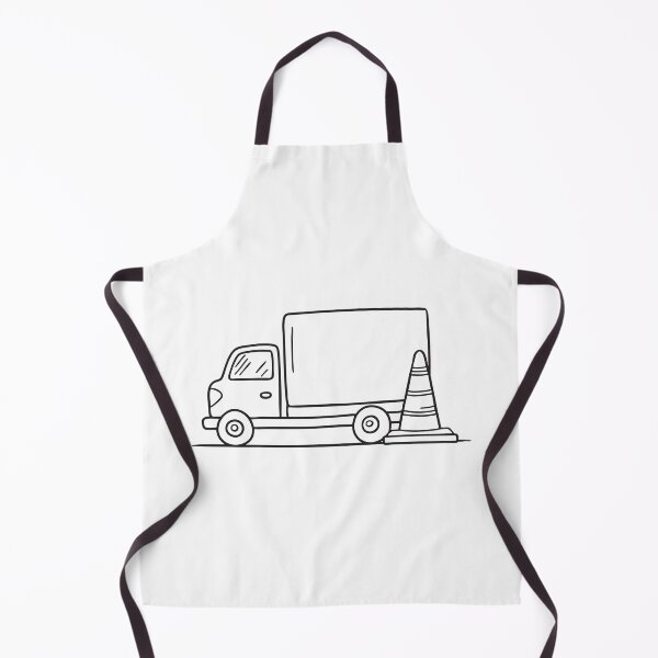 Item preview, Traffic Cone Beside Parked Truck designed and sold by rasagamastore.