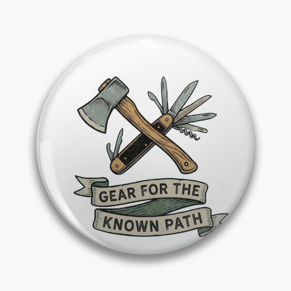 Item preview, Gear For Known Path Camp Badge designed and sold by GiggleInkTees.
