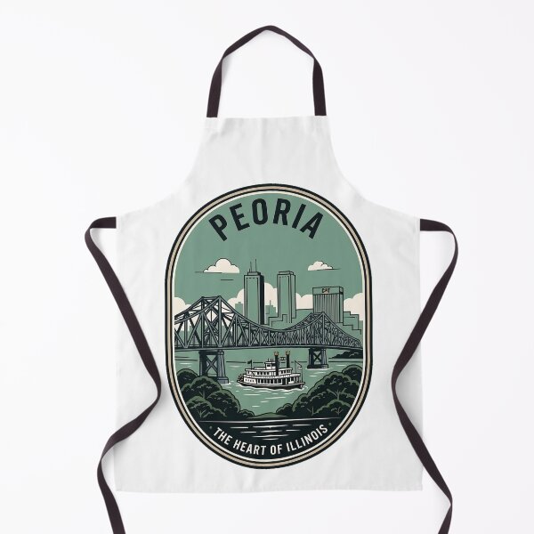Item preview, Peoria Illinois Vintage Riverboat Skyline Badge designed and sold by k3rstman1.