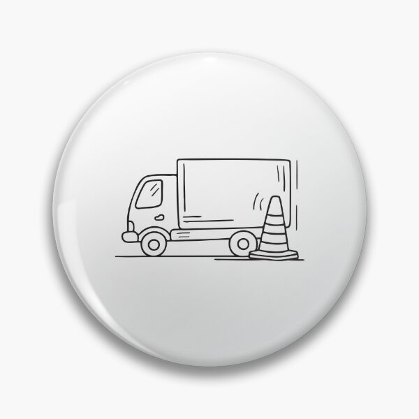 Item preview, Truck Parked Near Warning Cone designed and sold by rasagamastore.
