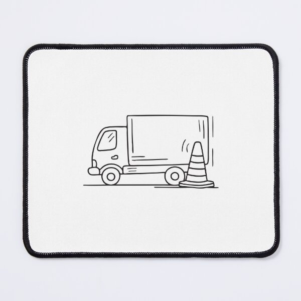 Item preview, Truck Parked Near Warning Cone designed and sold by rasagamastore.
