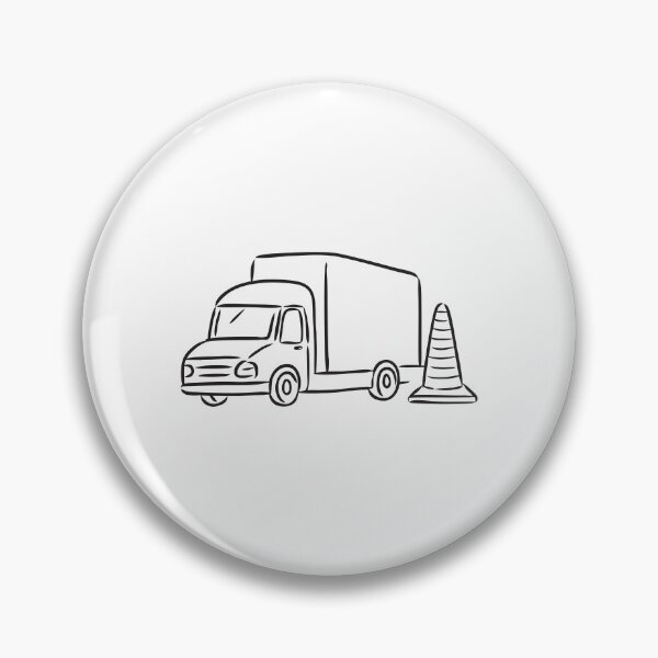 Item preview, Truck Positioned Beside Traffic Cone designed and sold by rasagamastore.