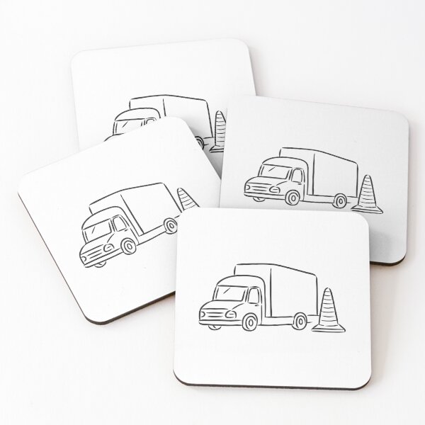 Item preview, Truck Positioned Beside Traffic Cone designed and sold by rasagamastore.