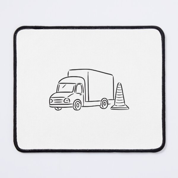 Item preview, Truck Positioned Beside Traffic Cone designed and sold by rasagamastore.