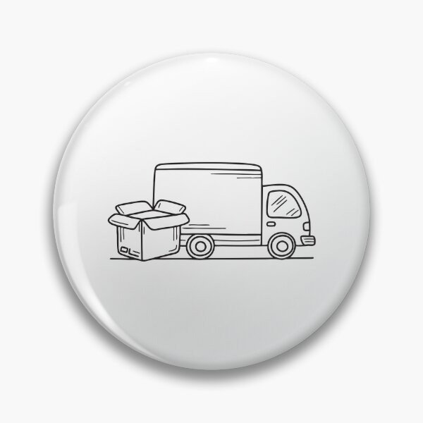 Item preview, Truck Next to Delivery Package Box designed and sold by rasagamastore.