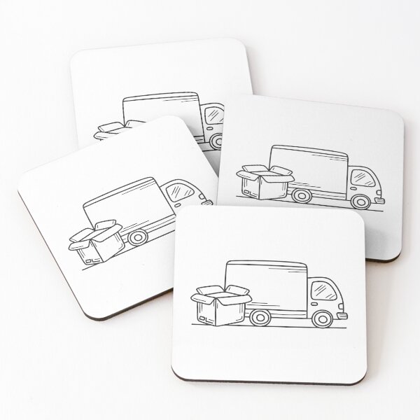 Item preview, Truck Next to Delivery Package Box designed and sold by rasagamastore.