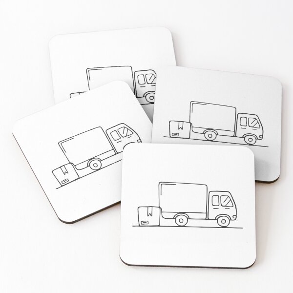 Item preview, Truck Near Shipping Delivery Box designed and sold by rasagamastore.