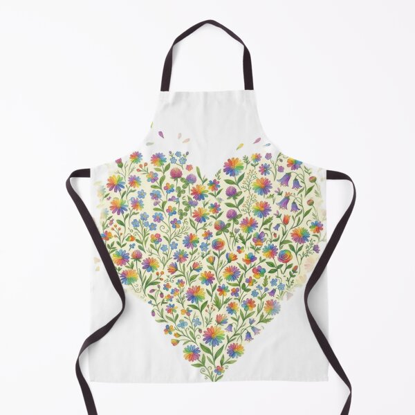 Item preview, Rainbow Flower Heart - Watercolor Floral Art designed and sold by Kokeshidreams.