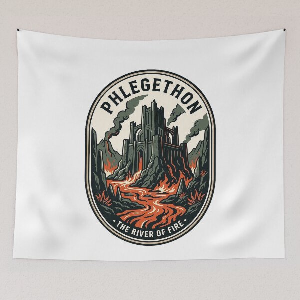 Item preview, Phlegethon River of Fire Vintage Gothic Fortress designed and sold by k3rstman1.