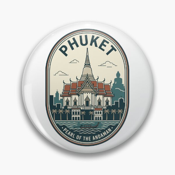 Item preview, Vintage Phuket Thailand Travel Badge designed and sold by k3rstman1.