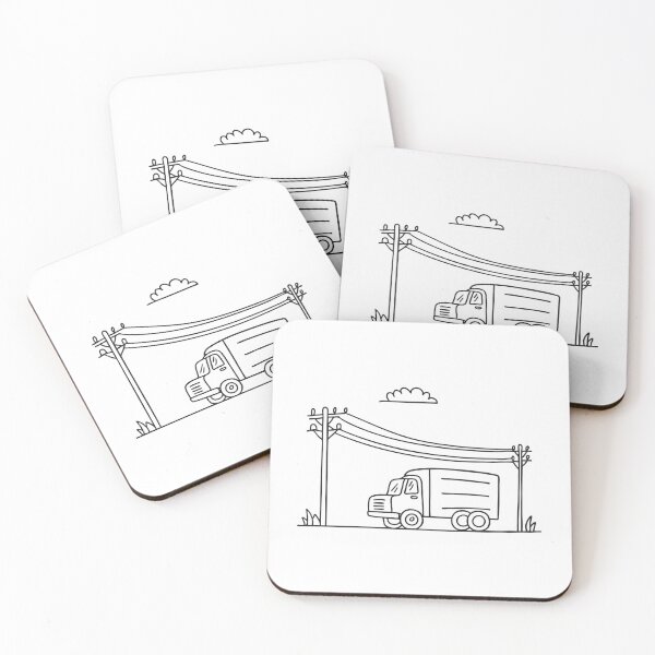 Item preview, Truck Halted Beside Pedestrian Crossing designed and sold by rasagamastore.