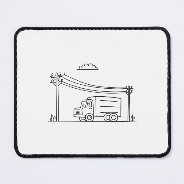 Item preview, Truck Halted Beside Pedestrian Crossing designed and sold by rasagamastore.