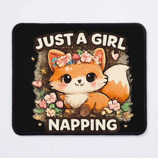 Item preview, Just A Girl Napping Cute Sleepy Fox designed and sold by Hobby-up.