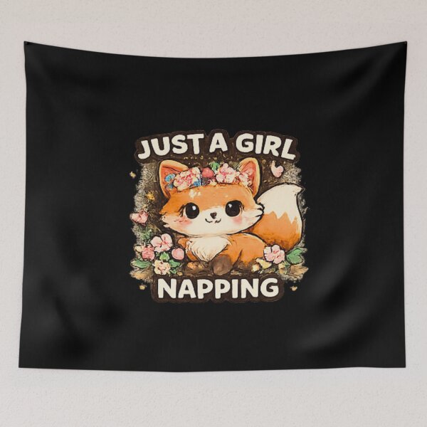 Item preview, Just A Girl Napping Cute Sleepy Fox designed and sold by Hobby-up.