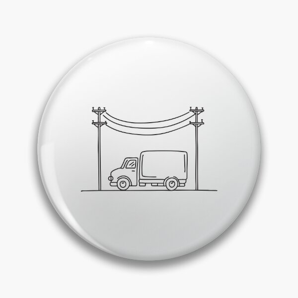 Item preview, Power Line Above Parked Truck designed and sold by rasagamastore.