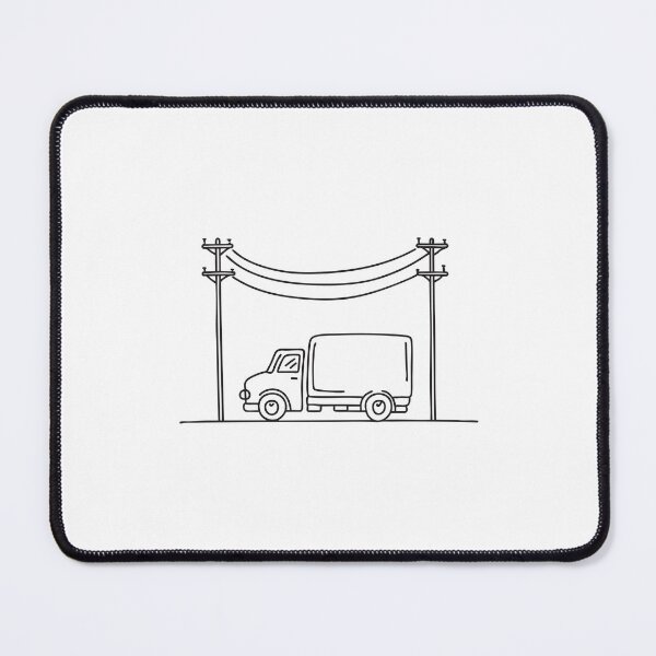 Item preview, Power Line Above Parked Truck designed and sold by rasagamastore.