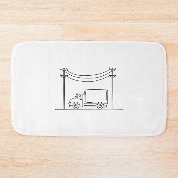 Item preview, Power Line Above Parked Truck designed and sold by rasagamastore.