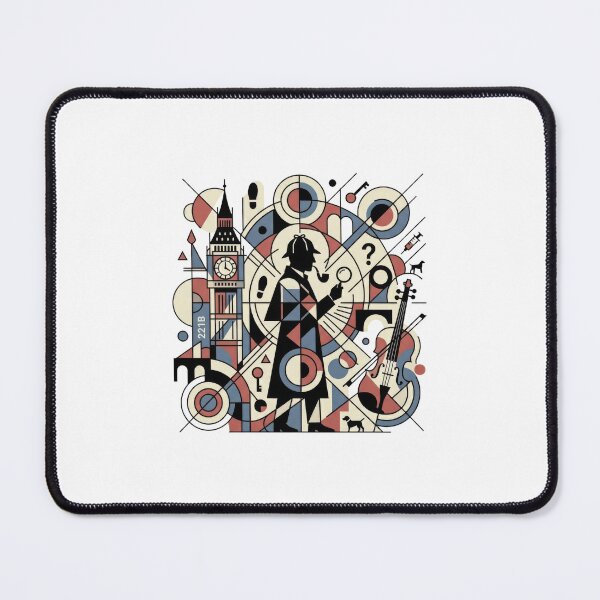 Item preview, Sherlock Holmes 221B London Geometric Cubist Mosaic Art designed and sold by Fenay Designs.
