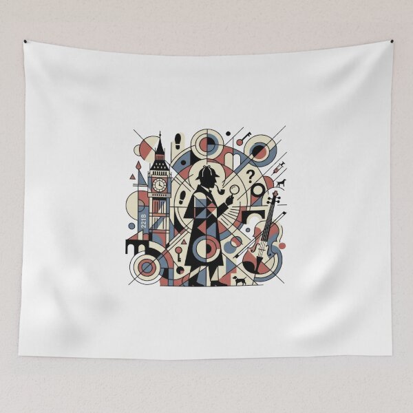 Item preview, Sherlock Holmes 221B London Geometric Cubist Mosaic Art designed and sold by Fenay Designs.