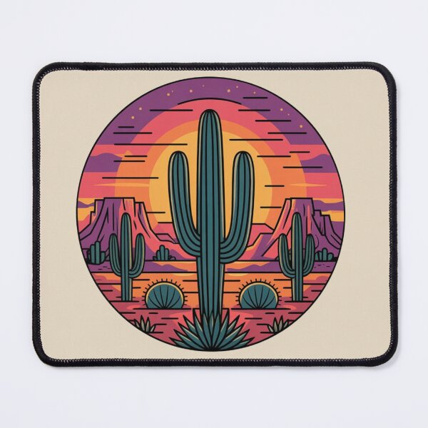 Item preview, Colorful Agave & Cactus Mandala - Desert Bloom Art designed and sold by NatArtSA.