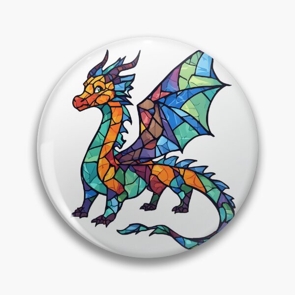 Item preview, Prismatic Stained Glass Dragon – Vibrant Fantasy Dragon Mosaic Art designed and sold by Karolina’s Cozy Creations.