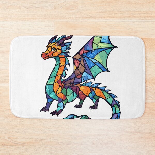 Item preview, Prismatic Stained Glass Dragon – Vibrant Fantasy Dragon Mosaic Art designed and sold by Karolina’s Cozy Creations.