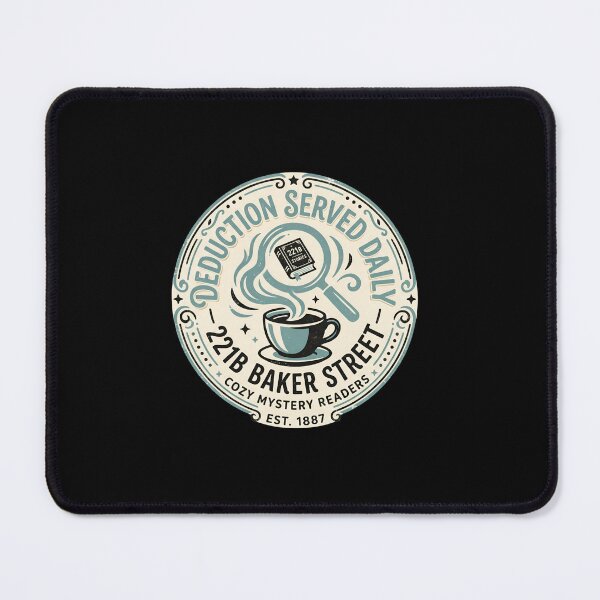Item preview, Deduction Served Daily 221B Baker Street Cozy Mystery Badge designed and sold by Fenay Designs.