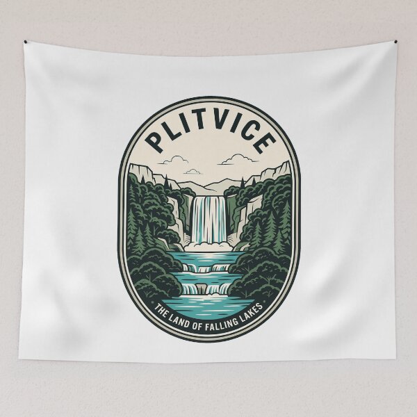 Item preview, Plitvice Lakes National Park Vintage Waterfall Travel designed and sold by k3rstman1.