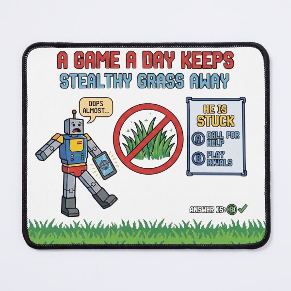 Item preview, A Game A Day Keeps Stealthy Grass Away designed and sold by Zack's Digital Threads.