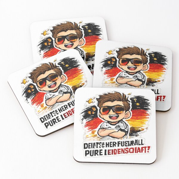 Item preview, Deutscher Fußball Pure Leidenschaft Sticker | Germany Soccer Fan Cartoon Design | German Football Passion Supporter Gift designed and sold by myteesmypassion.