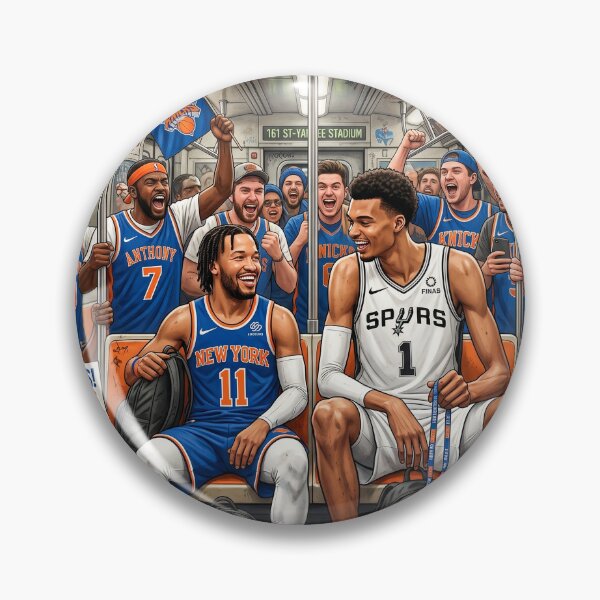 Item preview, Jalen Brunson Wemby Riding NYC Subway To NBA Finals designed and sold by Home Decor Art.