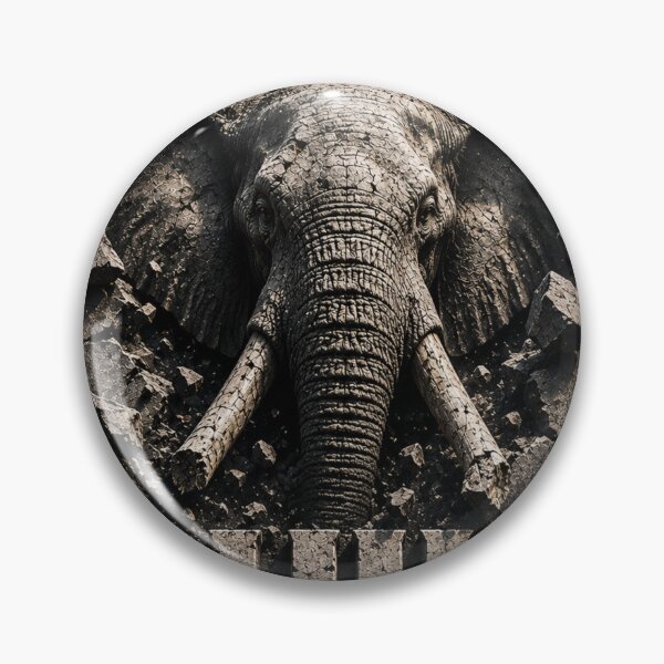 Item preview, Solo Founder Built Through Friction Elephant Brutalist Art Print designed and sold by SavannaStrikes.