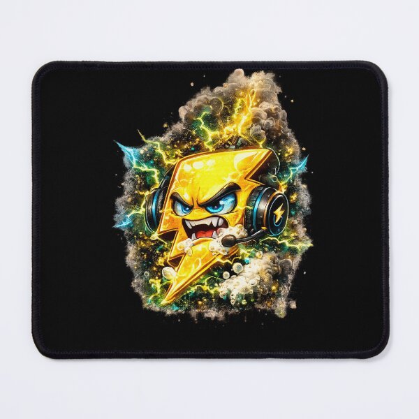 Item preview, Overcharged Lightning Bolt Cartoon Sticker | 3D Electric Rage Mascot designed and sold by Timeless Junction.