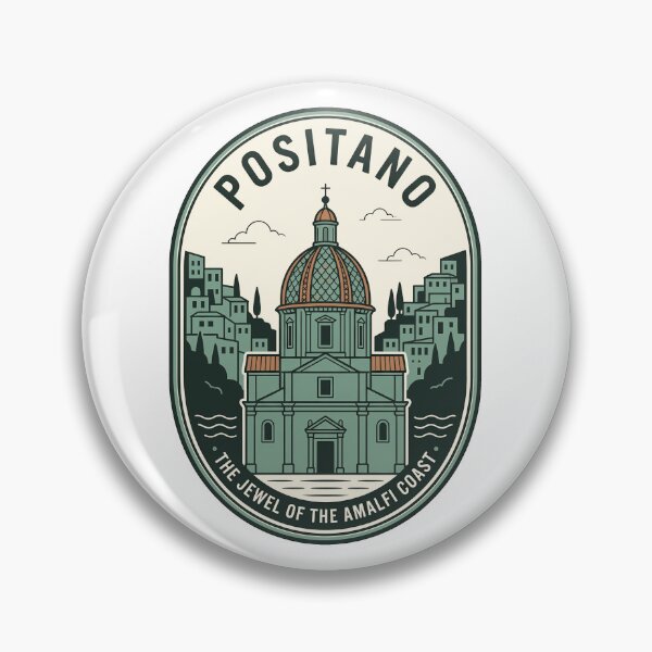 Item preview, Vintage Positano Italy Amalfi Coast Travel Badge designed and sold by k3rstman1.