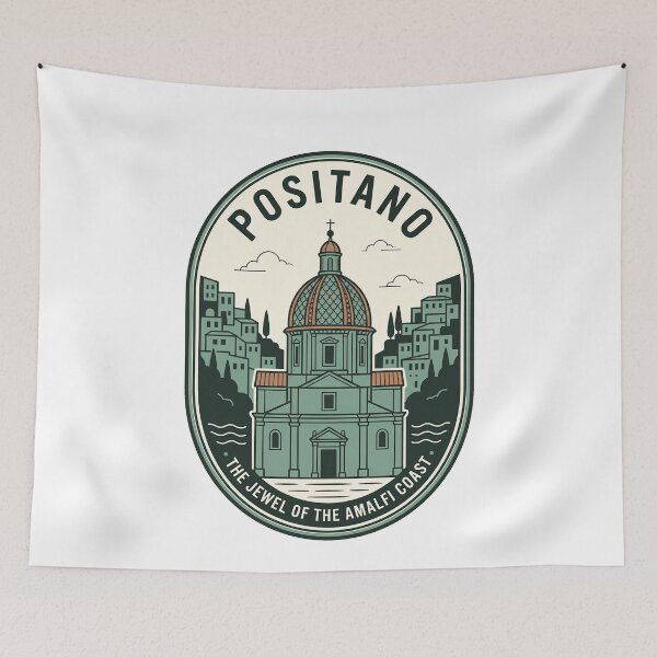 Item preview, Vintage Positano Italy Amalfi Coast Travel Badge designed and sold by k3rstman1.