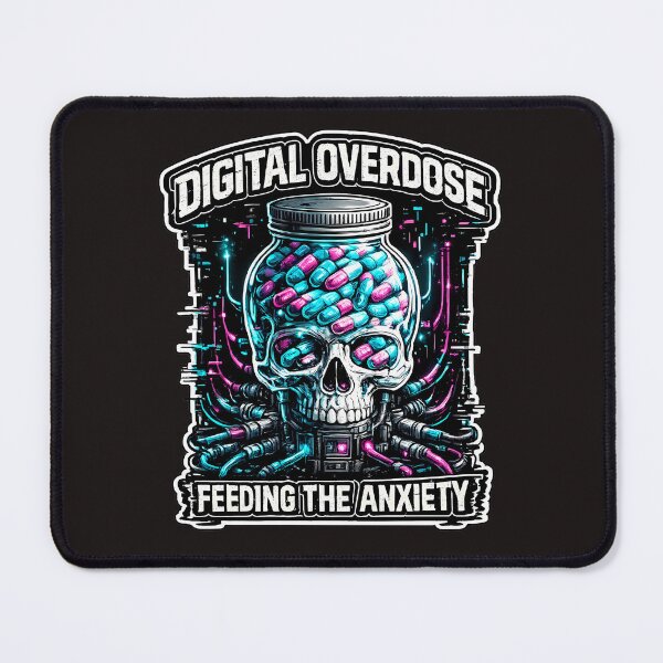 Item preview, ​Digital Overdose Feeding The Anxiety - Cyberpunk Glitch designed and sold by RebelVibeX.