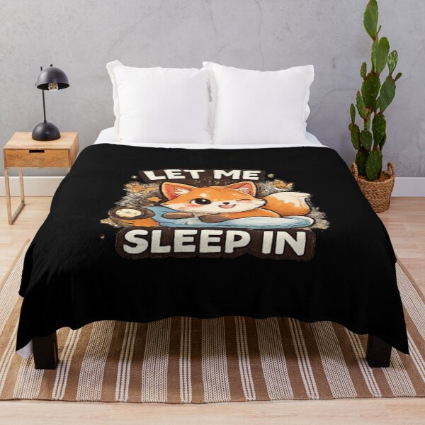 Item preview, Let Me Sleep In Funny Sleepy Fox designed and sold by Hobby-up.