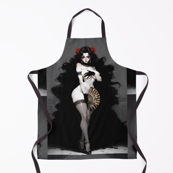 Item preview, Gothic Pinup Nude with Red Roses designed and sold by HappyOops.