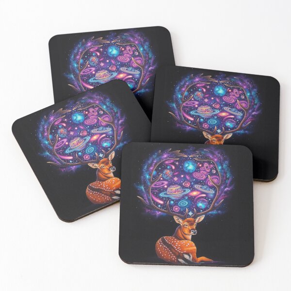 Item preview, Space Deer Spirit Animal | Retro Arcade Carpet Cosmic Art designed and sold by Ruta.
