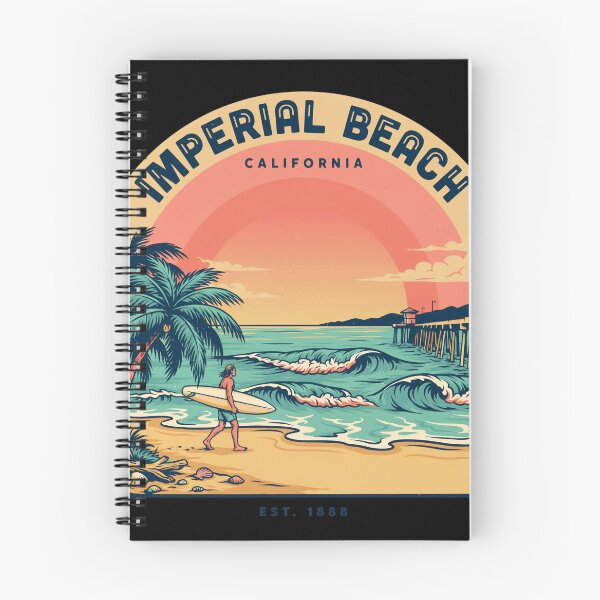 Item preview, Imperial Beach California Sunset Surfing – Vintage Coastal Travel Poster designed and sold by ArcticFoxStudio.