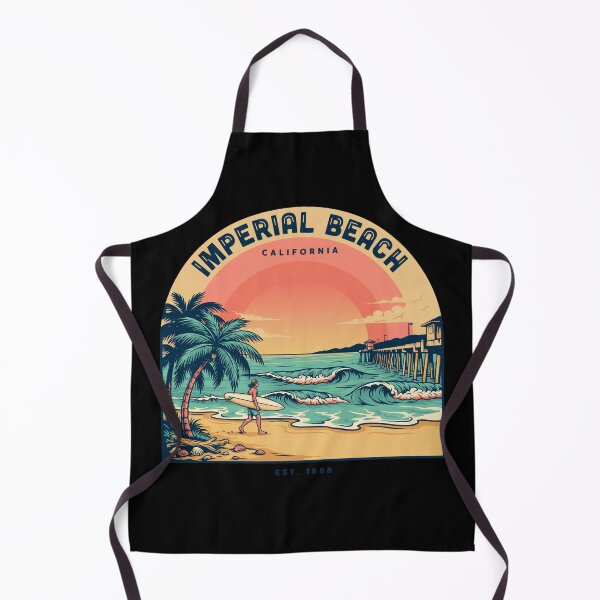 Item preview, Imperial Beach California Sunset Surfing – Vintage Coastal Travel Poster designed and sold by ArcticFoxStudio.