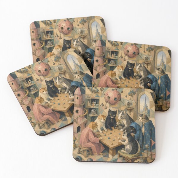 Item preview, Cubist Cats of the Astral Table designed and sold by ThingsCatsDo.