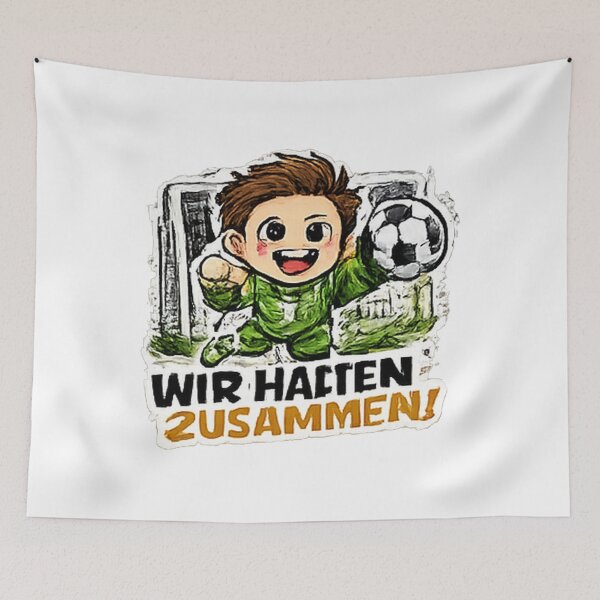 Item preview, Wir Halten Zusammen Germany Goalkeeper Soccer Fan Sticker | German Football Unity Design | Deutschland Goalkeeper Supporter Cartoon designed and sold by myteesmypassion.