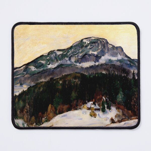 Item preview, Mount Kolsaas, Norway: Impression of Snow-Capped Peaks, Winter Light, and Misty Atmosphere  designed and sold by artdesignsnow.