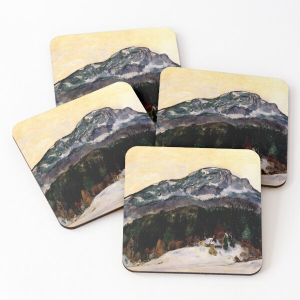 Item preview, Mount Kolsaas, Norway: Impression of Snow-Capped Peaks, Winter Light, and Misty Atmosphere  designed and sold by artdesignsnow.