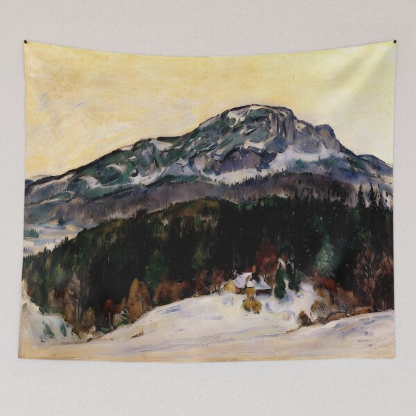 Item preview, Mount Kolsaas, Norway: Impression of Snow-Capped Peaks, Winter Light, and Misty Atmosphere  designed and sold by artdesignsnow.