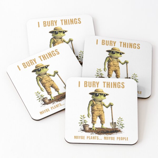 Item preview, I Bury Things Maybe Plants Maybe People Frog Meme designed and sold by Hedoraxe.