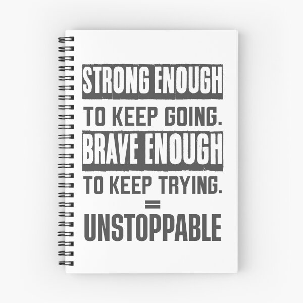 Item preview, Strong enough to keep going. Brave enough to keep trying, motivation quote  designed and sold by redwolf92.